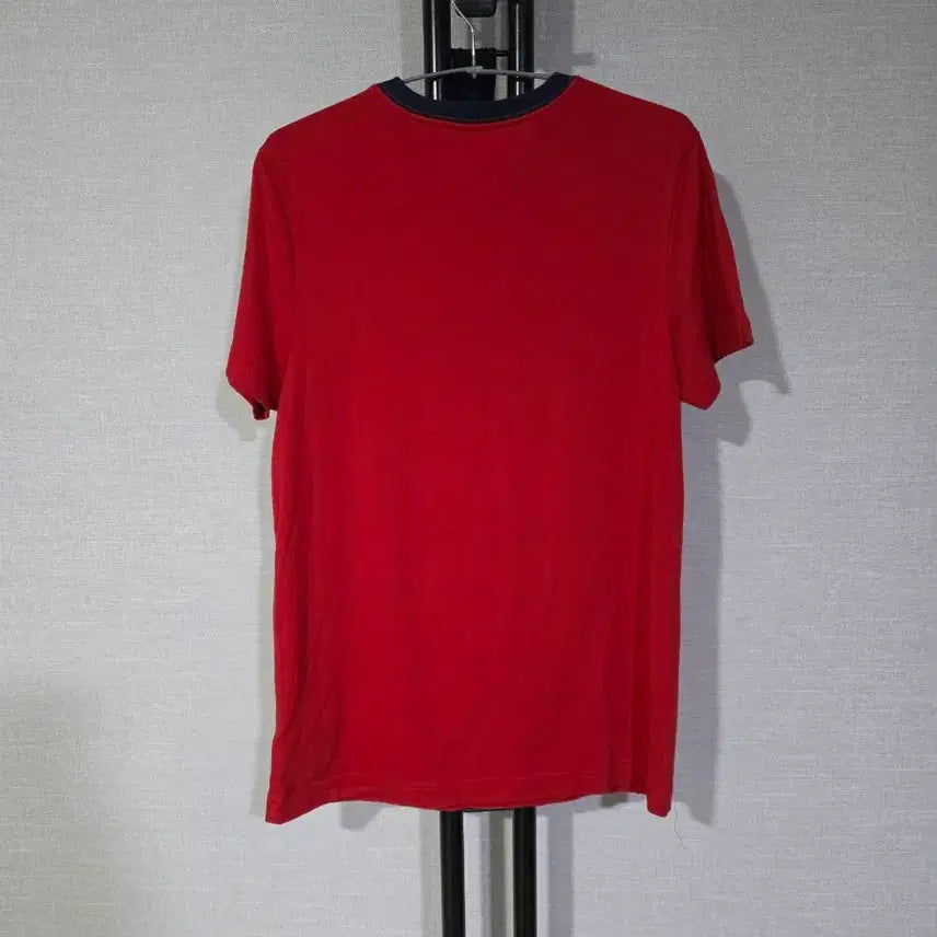 [BUNJANG] Tommy Hilfiger Unisex Red Stripe T-shirt / 타미힐피거 공용 레드 스트라이프 반팔티셔츠 S