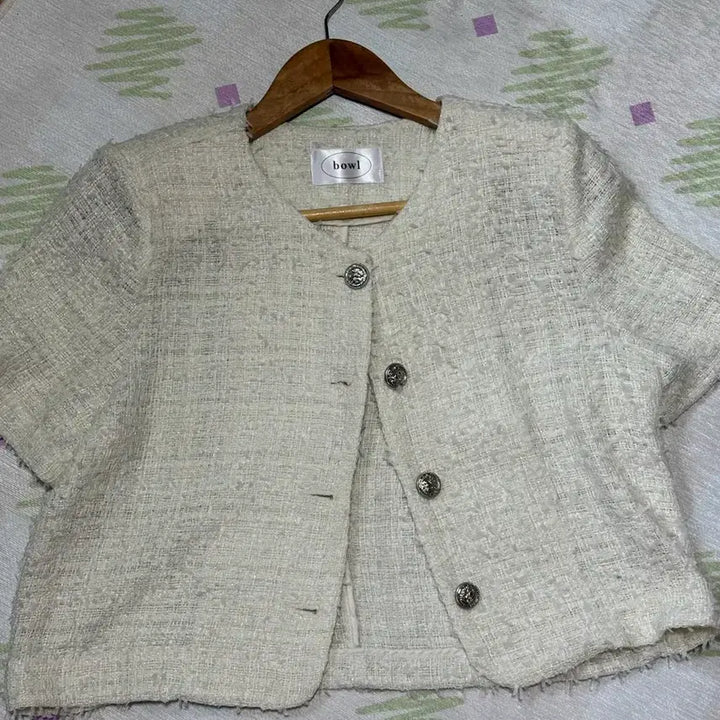 [BUNJANG] Shopbowl Tweed Short Sleeve Top / 샵보울 반팔 트위드 (새상품)