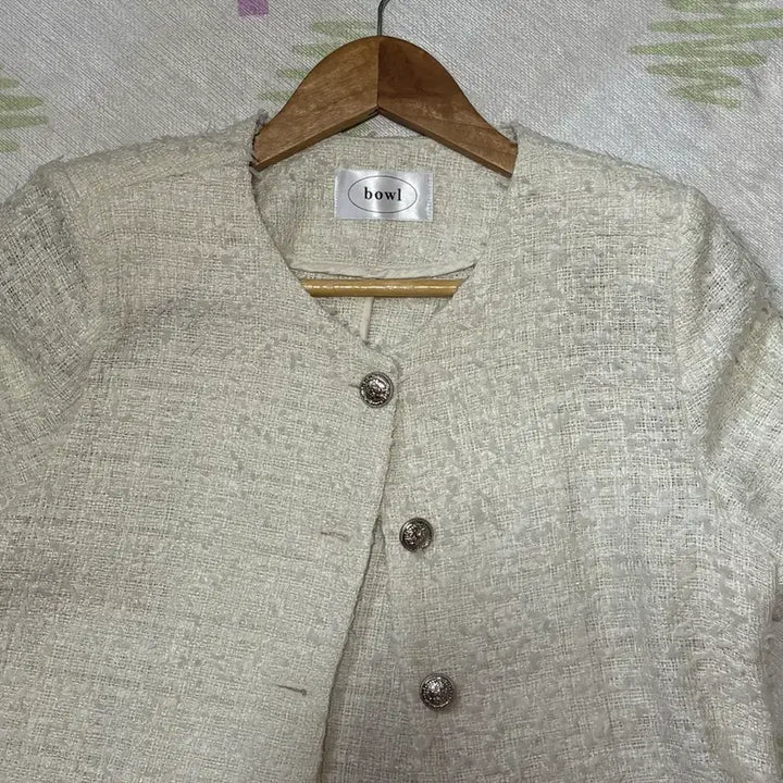 [BUNJANG] Shopbowl Tweed Short Sleeve Top / 샵보울 반팔 트위드 (새상품)
