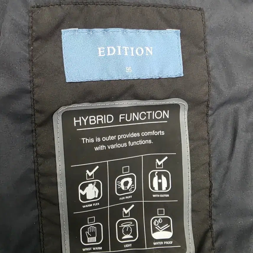 [BUNJANG] Edition Black Goose Down Padded Vest (95) / 에디션 블랙 패딩 조끼(95)