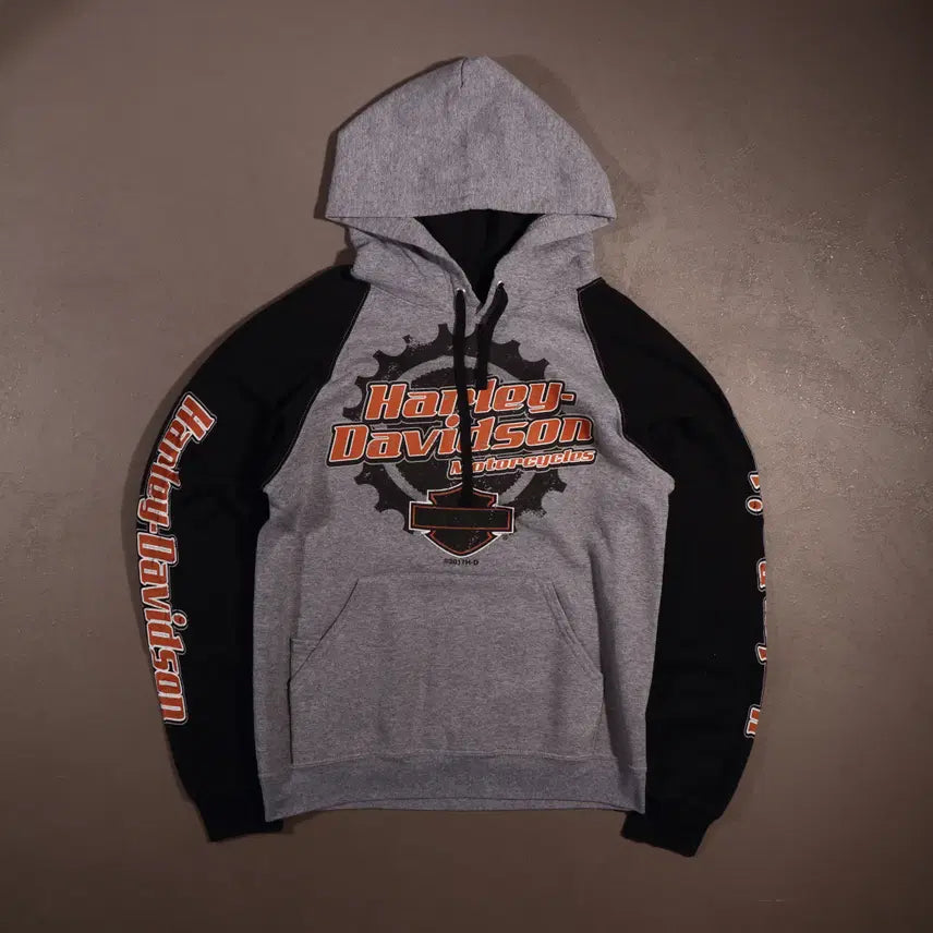 [BUNJANG] Harley-Davidson Raglan Hooded Sweatshirt / 할리데이비슨 나그랑 후드티 C391