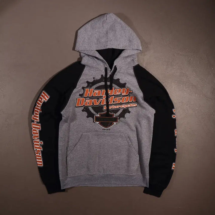 [BUNJANG] Harley-Davidson Raglan Hooded Sweatshirt / 할리데이비슨 나그랑 후드티 C391
