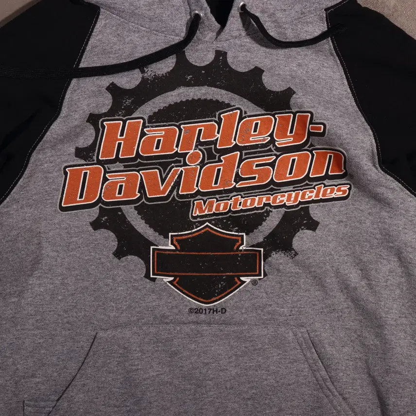 [BUNJANG] Harley-Davidson Raglan Hooded Sweatshirt / 할리데이비슨 나그랑 후드티 C391