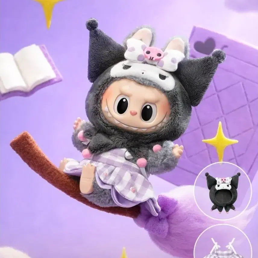 [BUNJANG] Popmart Sanrio Labubu Kuromi Keyring / 팝마트 산리오 라부부 쿠로미 키링