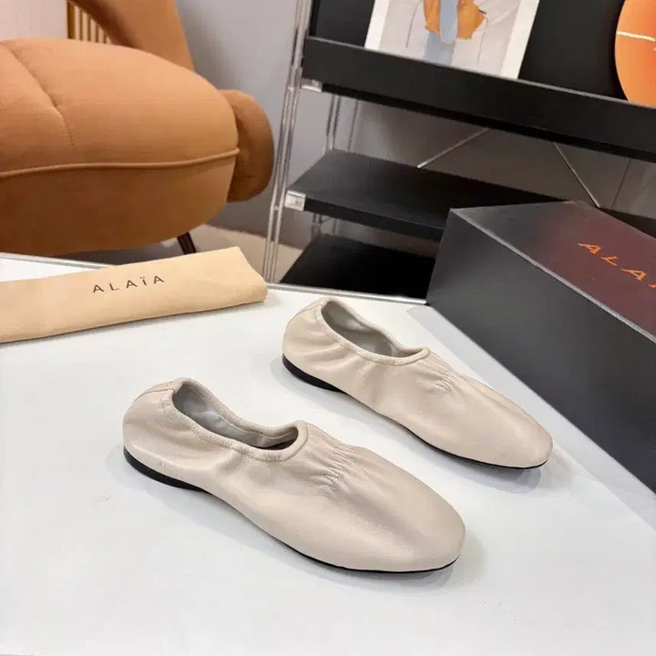 [BUNJANG] Alaia Leather Ballerina Flat Shoes Ivory / 알라이아 가죽 발레리나 플랫슈즈 아이보리 구매