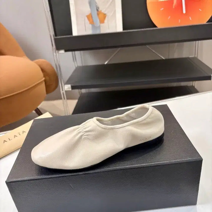 [BUNJANG] Alaia Leather Ballerina Flat Shoes Ivory / 알라이아 가죽 발레리나 플랫슈즈 아이보리 구매