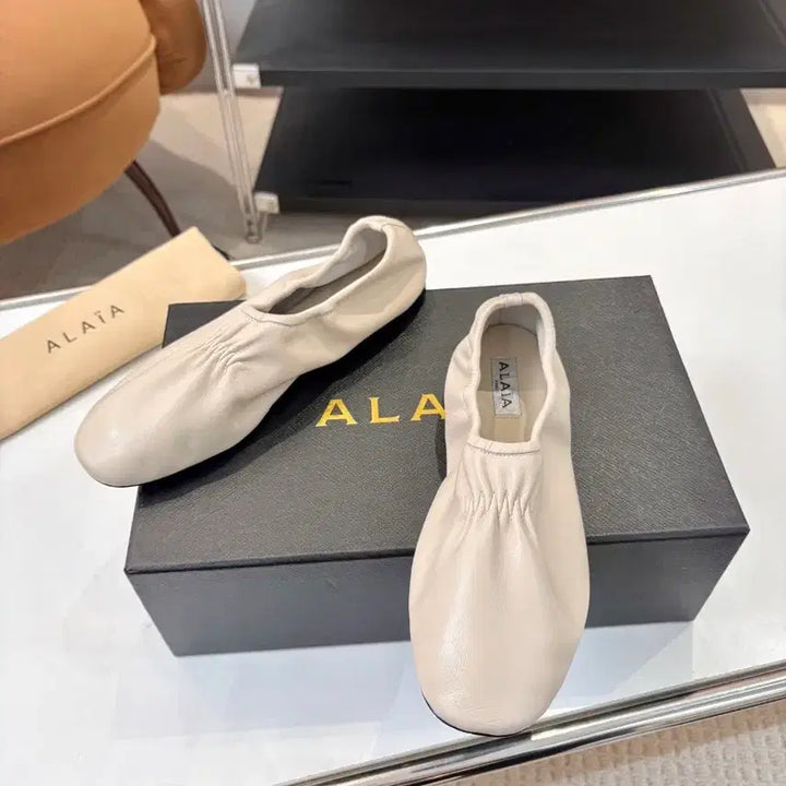 [BUNJANG] Alaia Leather Ballerina Flat Shoes Ivory / 알라이아 가죽 발레리나 플랫슈즈 아이보리 구매