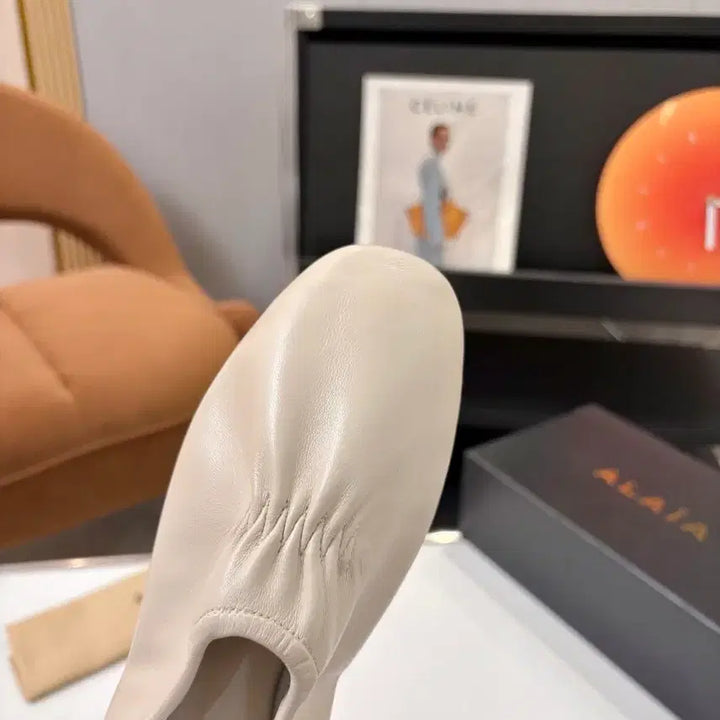 [BUNJANG] Alaia Leather Ballerina Flat Shoes Ivory / 알라이아 가죽 발레리나 플랫슈즈 아이보리 구매