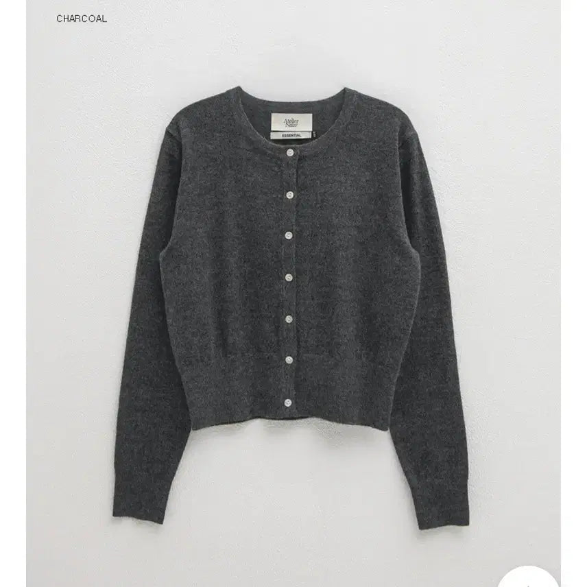 [BUNJANG] Atelier9 Essential Wool Warm Cardigan / 아틀리에나인 에센셜 울 웜 가디건 xs-s 차콜