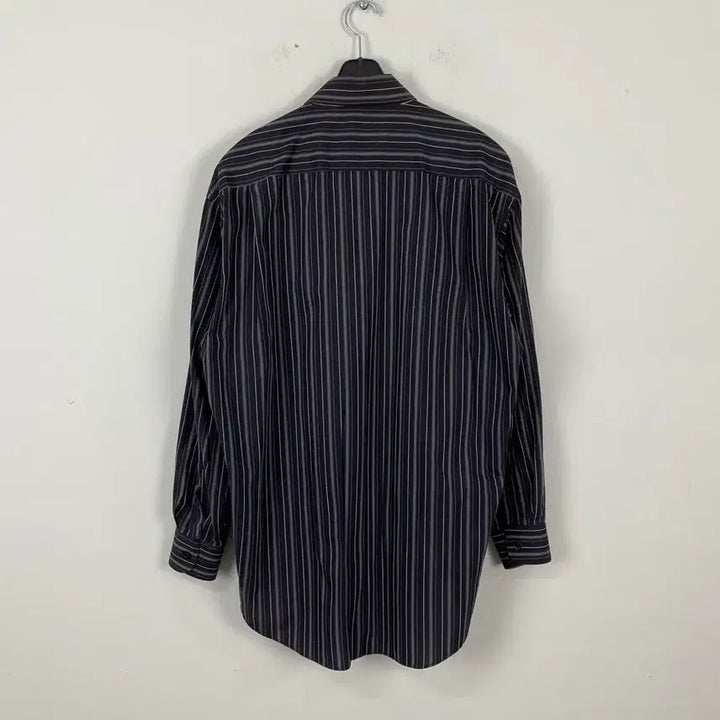[BUNJANG] Balenciaga 90s BB Logo Stripe Shirt L / 발렌시아가 90s bb로고 스트라이프 셔츠 L