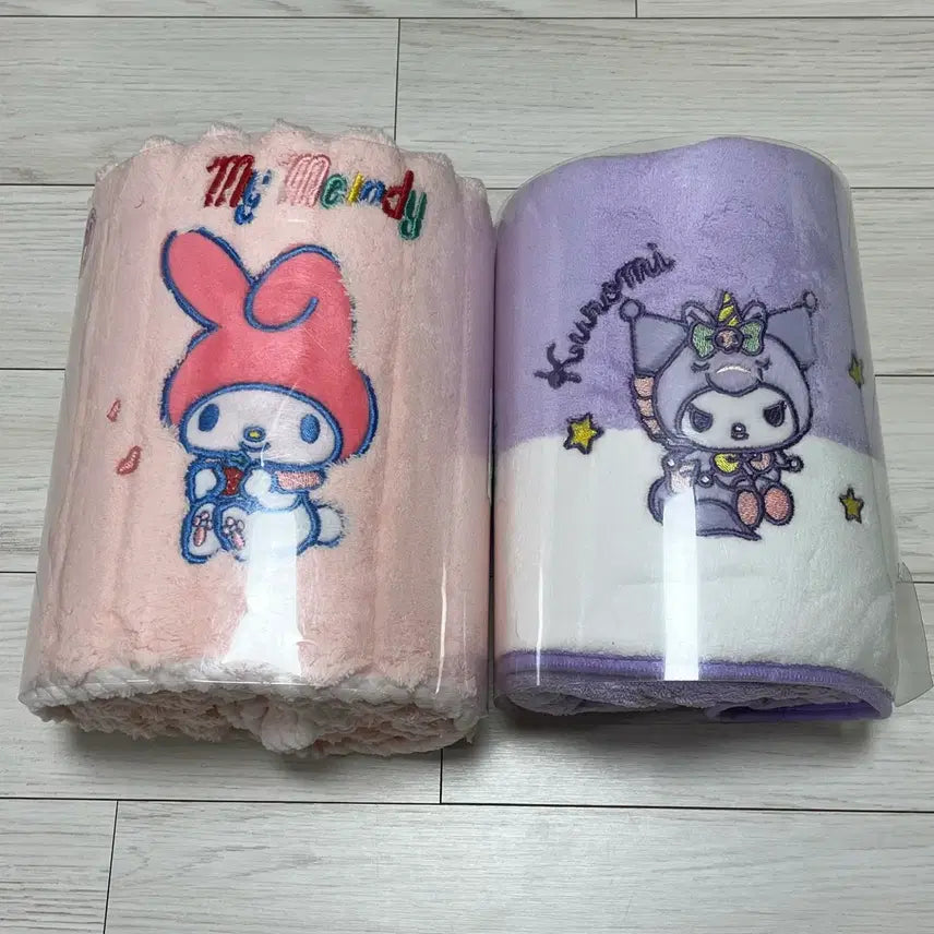 [SOLD OUT] 일괄무배) 산리오 정품 마이멜로디 &amp; 쿠로미 담요 세트