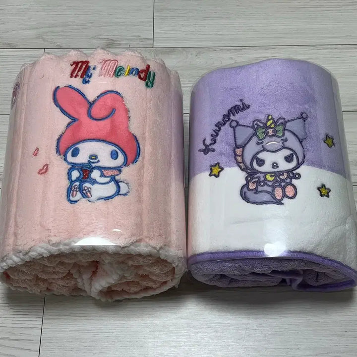 [SOLD OUT] 일괄무배) 산리오 정품 마이멜로디 &amp; 쿠로미 담요 세트