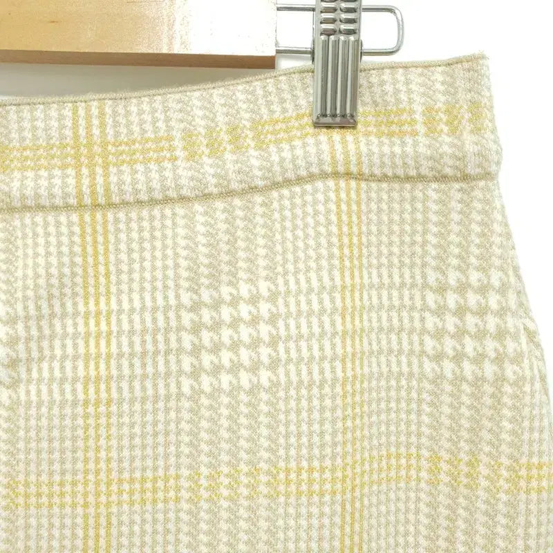 [BUNJANG] Celebshop Check Knit Skirt L / 셀럽샵 체크 니트 스커트 L (77~88) _i4550