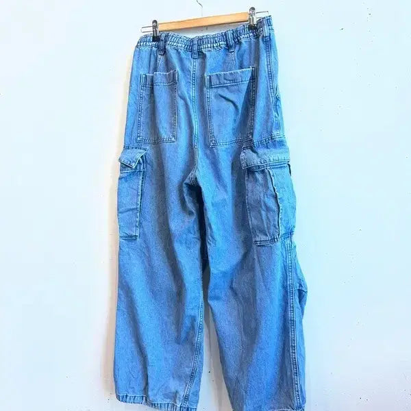 [BUNJANG] GU Denim Cargo Balloon Pants M / GU 데님 카고 벌룬팬츠 M
