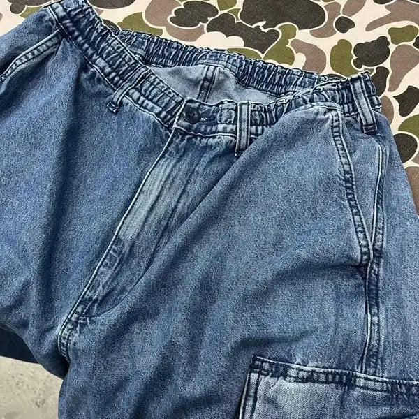 [BUNJANG] GU Denim Cargo Balloon Pants M / GU 데님 카고 벌룬팬츠 M