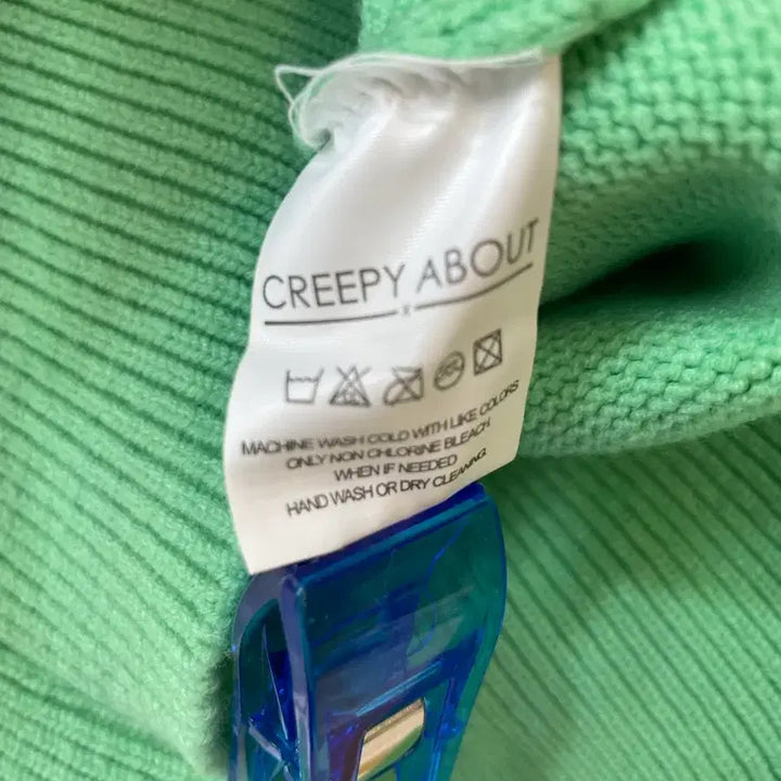 [BUNJANG] Creepier About Mint Gravity Design Knit Sweater / 크리피어바웃 민트 그래비티디자인 니트