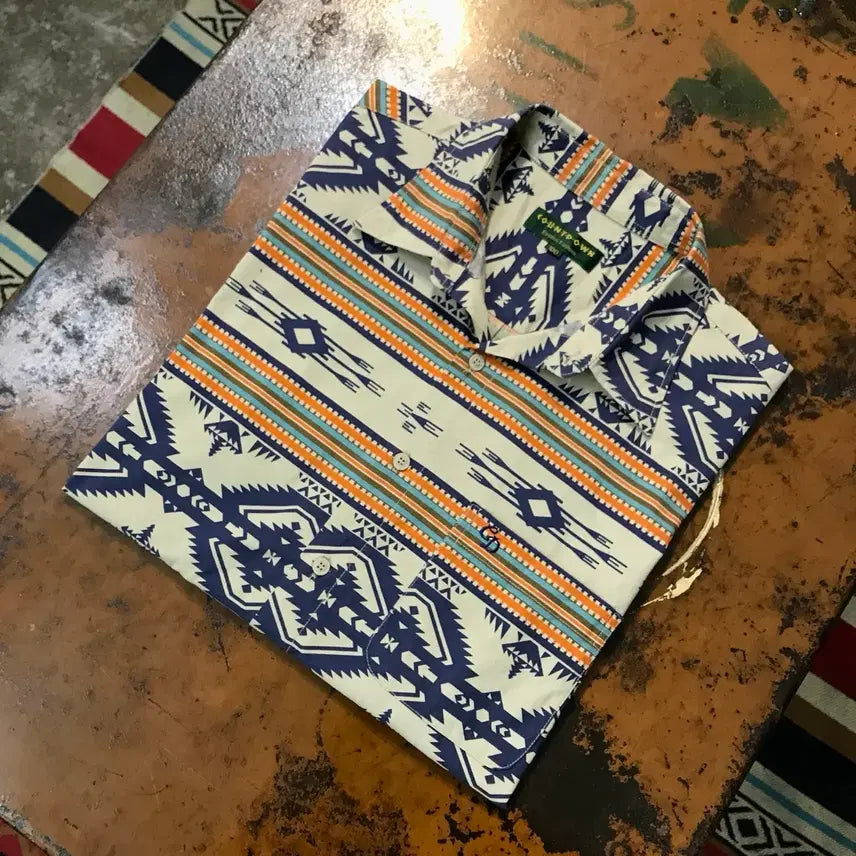 [BUNJANG] Vintage Indian Pattern Cotton Shirt Men&