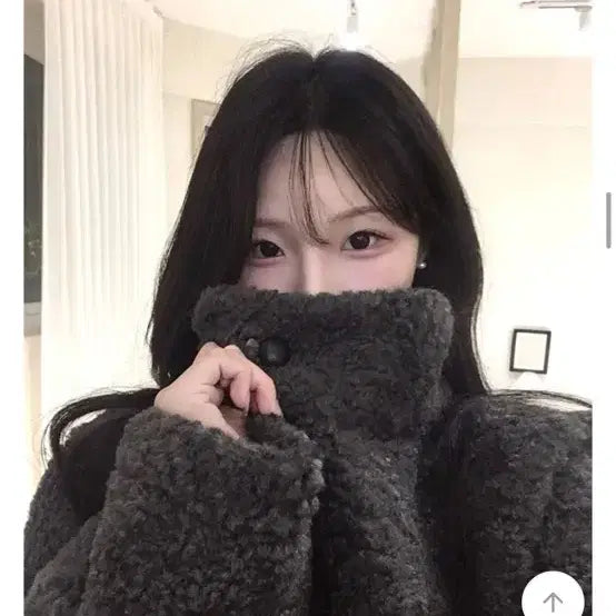 [BUNJANG] Wool Fleece Short Coat - Gray / 양털 코트 그레이