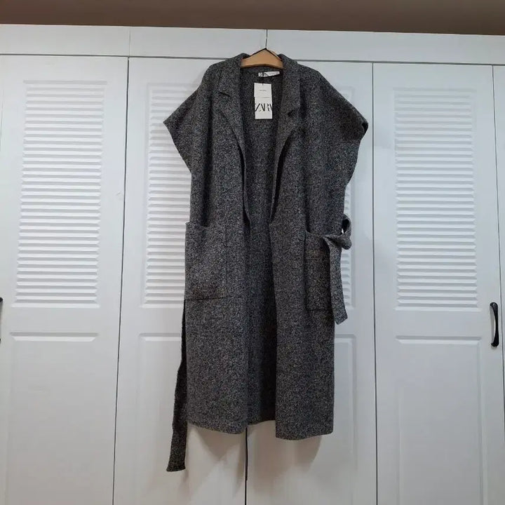 [BUNJANG] ZARA Long Vest Gray / 자라 ZARA 롱 조끼 베스트 그레이
