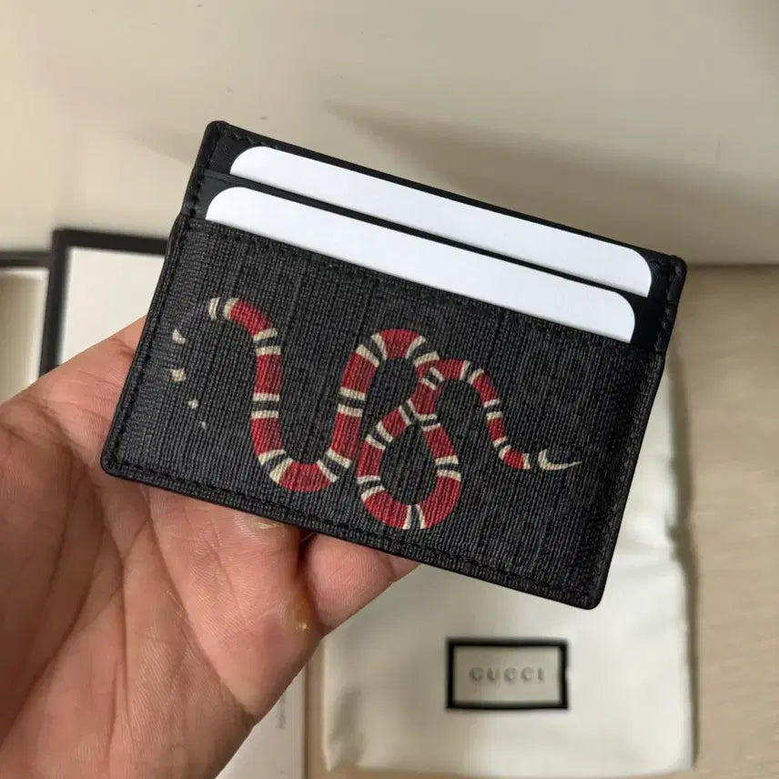 [BUNJANG] Gucci Snake Card Wallet Black / [S급/풀구성] 구찌 스네이크 카드지갑 블랙
