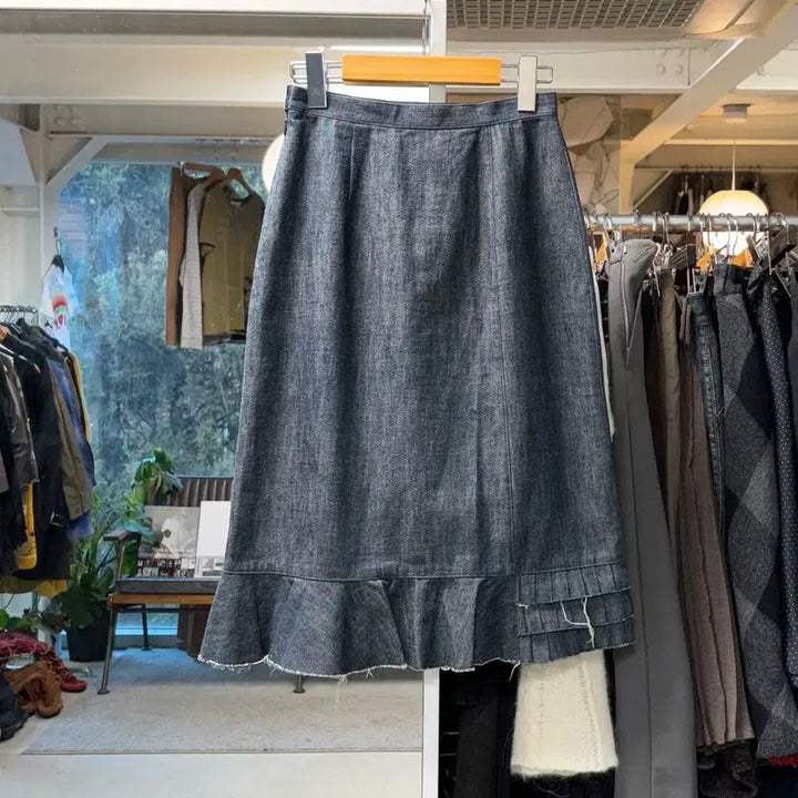 [BUNJANG] Atsuro Tayama Denim Frill Skirt / 아츠로 타야마 데님 프릴 스커트