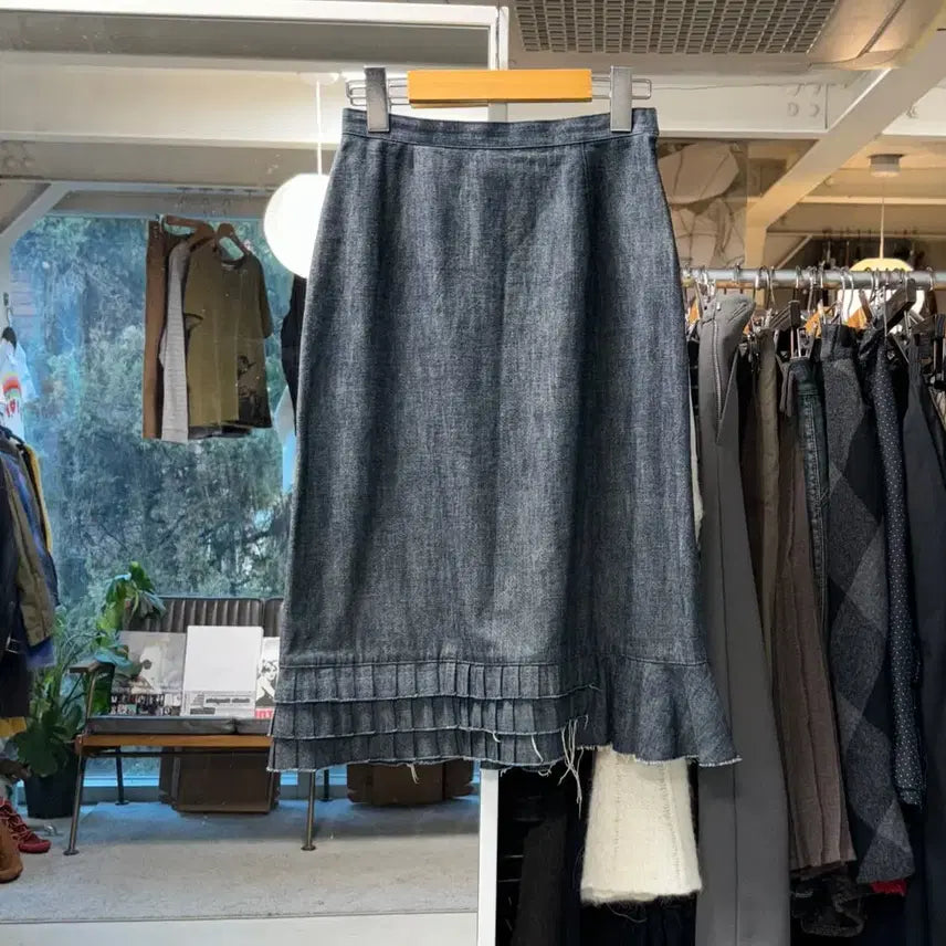 [BUNJANG] Atsuro Tayama Denim Frill Skirt / 아츠로 타야마 데님 프릴 스커트