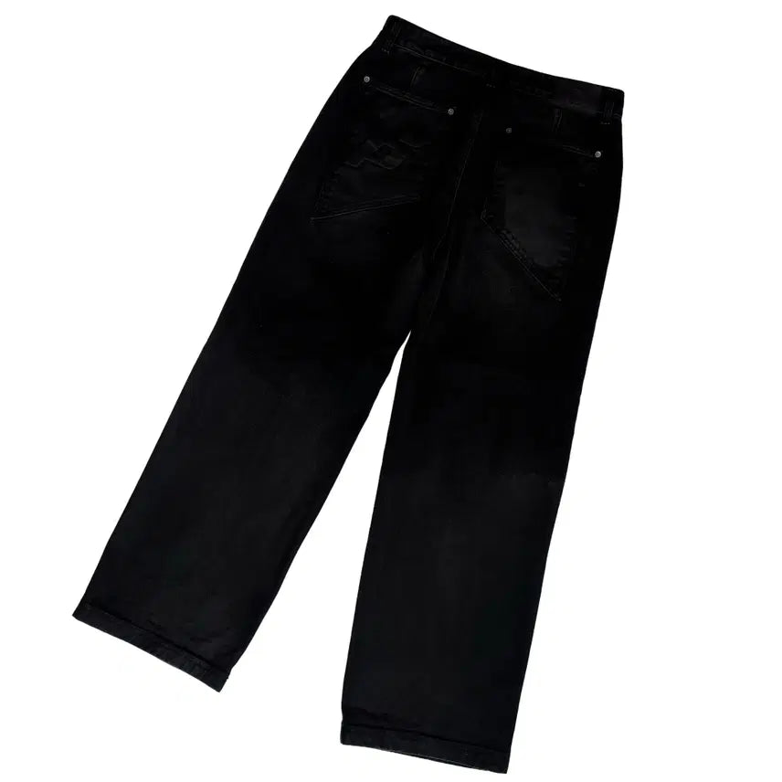 [SOLD OUT] [Matin Kim] 마틴킴 로고 자수 와이드 워싱 데님 팬츠