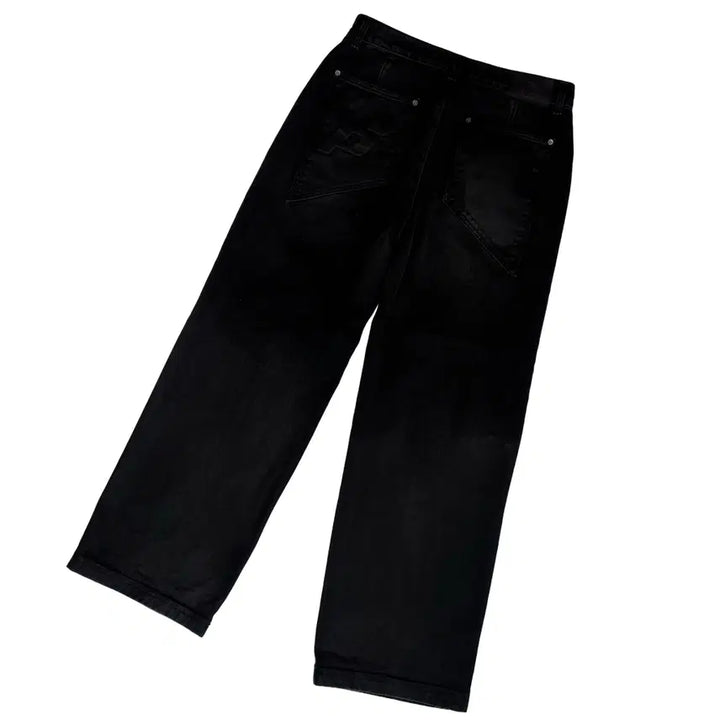 [SOLD OUT] [Matin Kim] 마틴킴 로고 자수 와이드 워싱 데님 팬츠