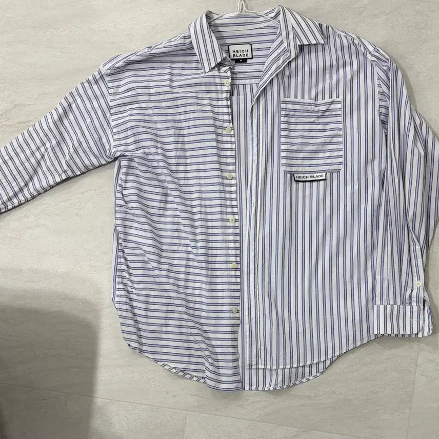 [BUNJANG] Heich Blade Cross Pattern Stripe Shirt / 헤이치블레이드 크로스패턴 스트라이프 셔츠