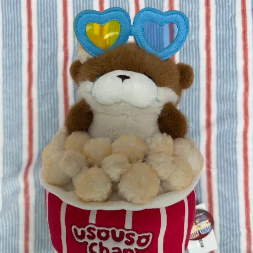 [BUNJANG] Woosoo Woosoo Jjang Popcorn Doll 27cm / 우소우소짱 팝콘 인형 27cm 새상품