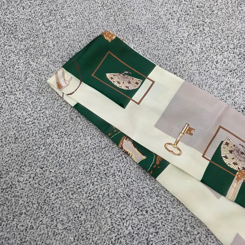 [BUNJANG] F Silk Color Block Scarf Muffler / [F] 실크 배색 스카프 머플러 0203J