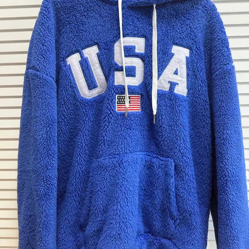 [SOLD OUT] USA 블루 털 후드티