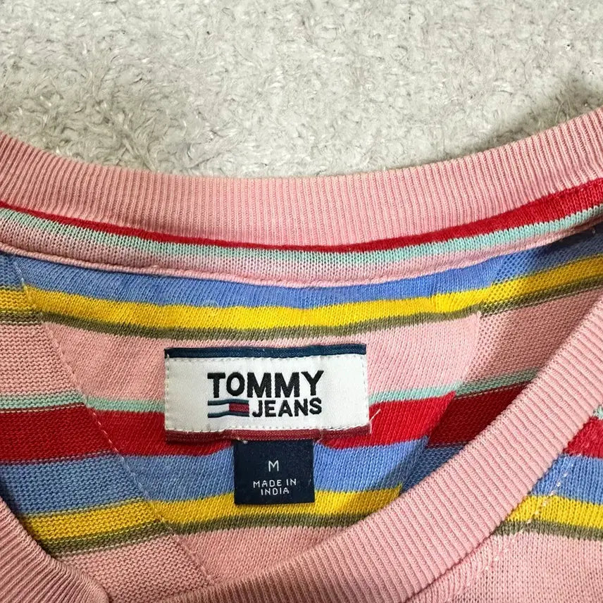 [BUNJANG] Tommy Hilfiger Stripe Short Sleeve T-shirt (Women&