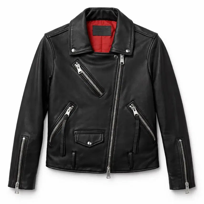 [BUNJANG] AllSaints Willie Biker Lambskin Leather Jacket / 올세인츠 WILLIE BIKER 램스킨 레더자켓 S
