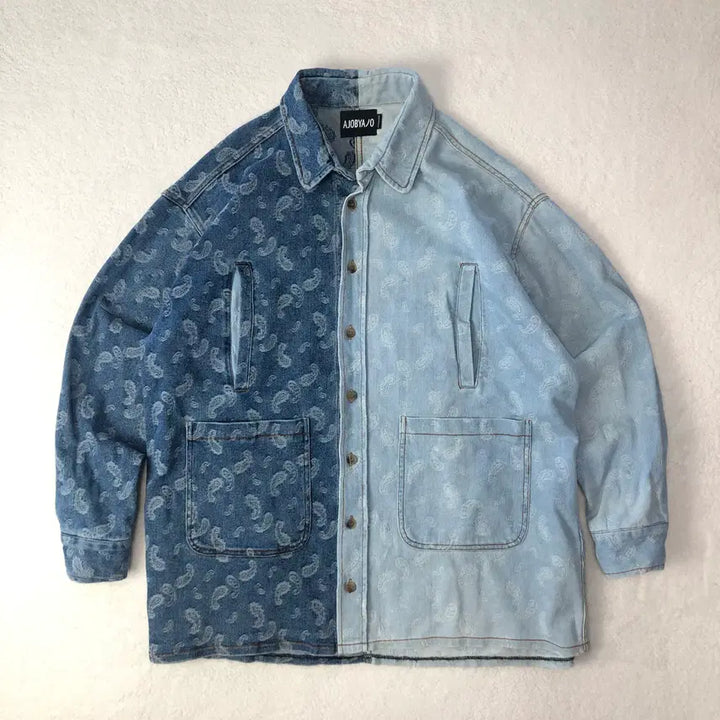 [BUNJANG] AJO BY AJO Paisley Denim Jacket / 아조바이아조 페이즐리 데님자켓