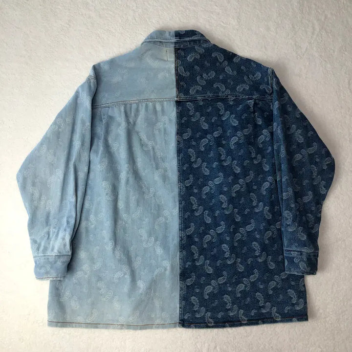 [BUNJANG] AJO BY AJO Paisley Denim Jacket / 아조바이아조 페이즐리 데님자켓