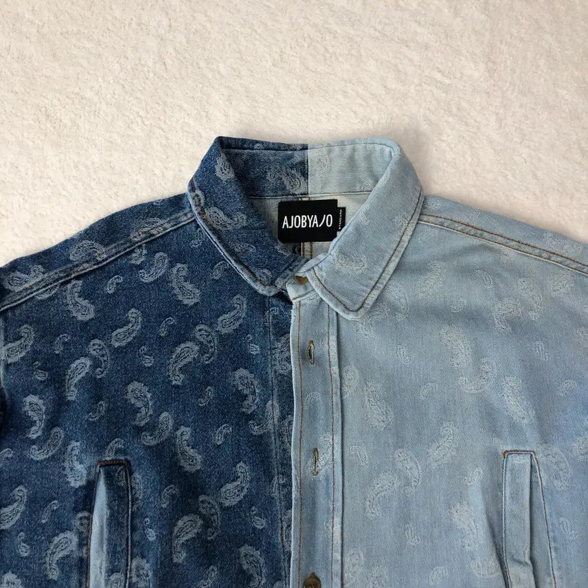 [BUNJANG] AJO BY AJO Paisley Denim Jacket / 아조바이아조 페이즐리 데님자켓