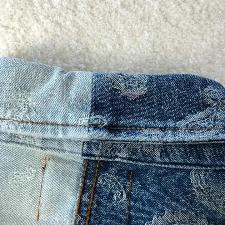 [BUNJANG] AJO BY AJO Paisley Denim Jacket / 아조바이아조 페이즐리 데님자켓