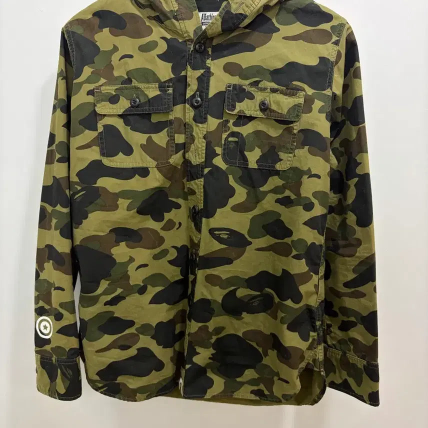 [SOLD OUT] 베이프 카모 샤크 후드 셔츠 자켓
