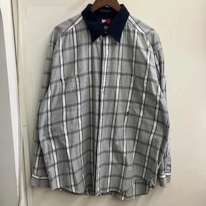 [BUNJANG] Tommy Hilfiger Two-tone Check Shirt / N131 타미힐피거 월계수 투톤 체크셔츠