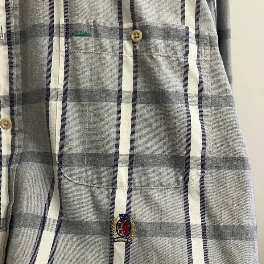 [BUNJANG] Tommy Hilfiger Two-tone Check Shirt / N131 타미힐피거 월계수 투톤 체크셔츠