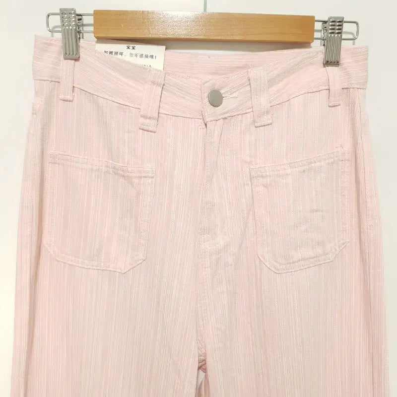 [BUNJANG] Striped Wide Cotton Pants M / 여성 스트라이프 와이드 코튼 팬츠 M_M0385