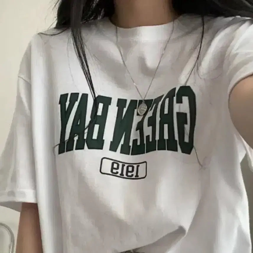 [BUNJANG] Green Bay White Short Sleeve T-shirt / 화이트 그린베이 반팔 티셔츠 에이블리