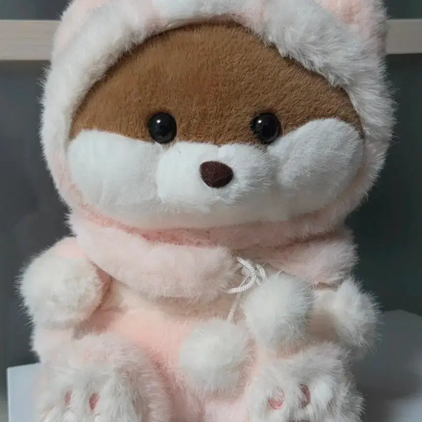 [BUNJANG] Pink Teddy Bear Plush Doll / 귀여운 핑크 곰돌이 인형