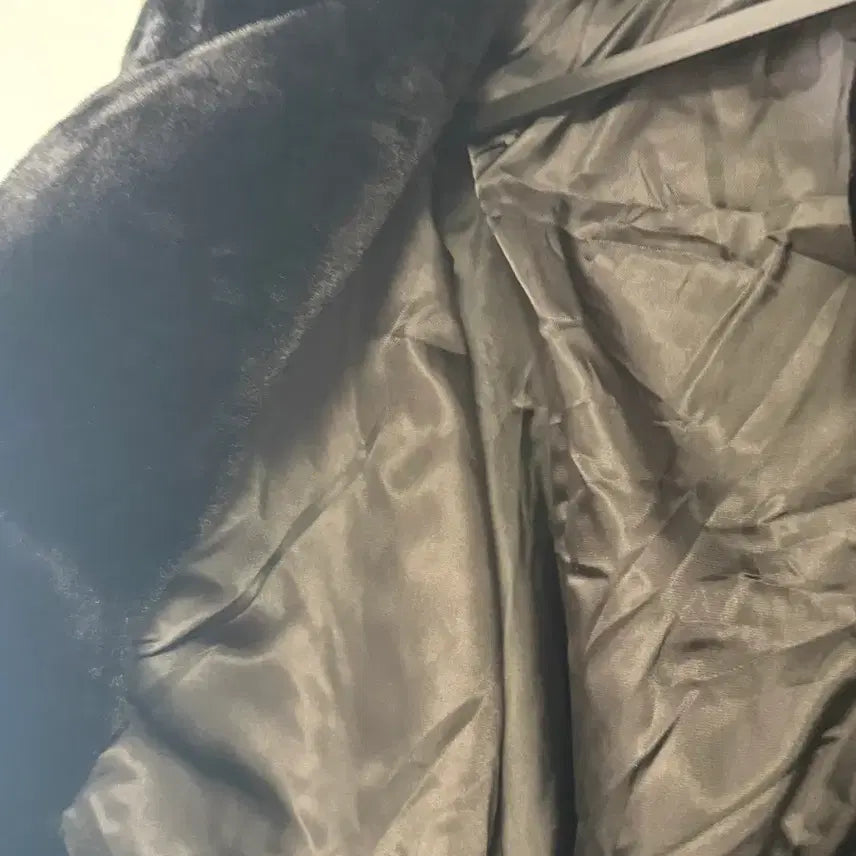 [BUNJANG] Black Winter Fur Jacket / 검정 겨울 털 점퍼 루즈핏 빅사이즈