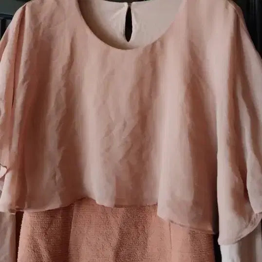 [BUNJANG] Two-Tone Pink Two-Piece Style Dress / 연갈색투피스 스타일 원피스