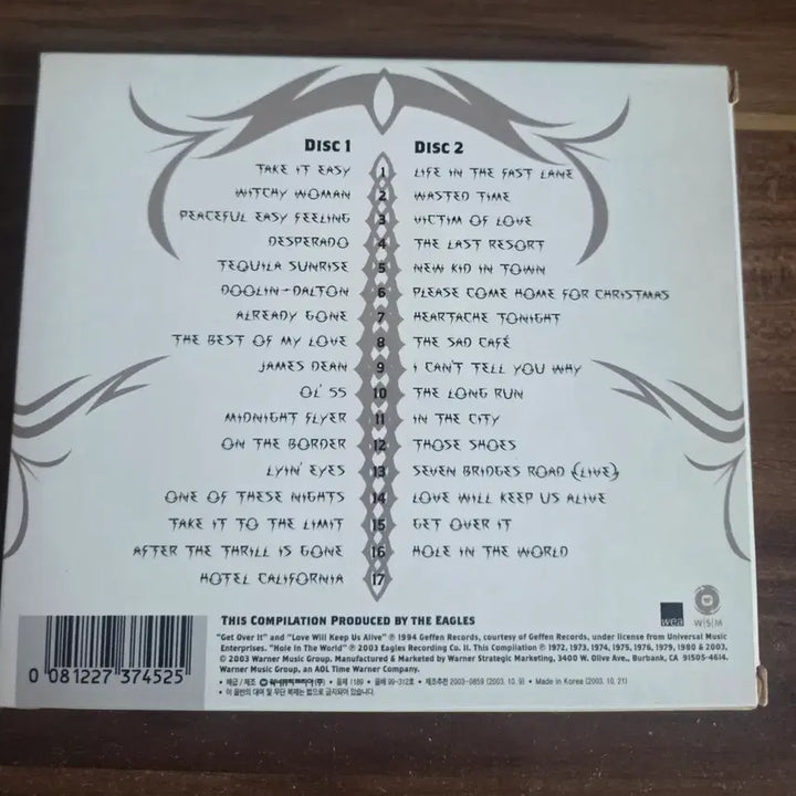 [BUNJANG] Eagles Complete Hits 2CD + 1DVD Album / 이글스 Eagles Complete Hits 2CD+1DVD