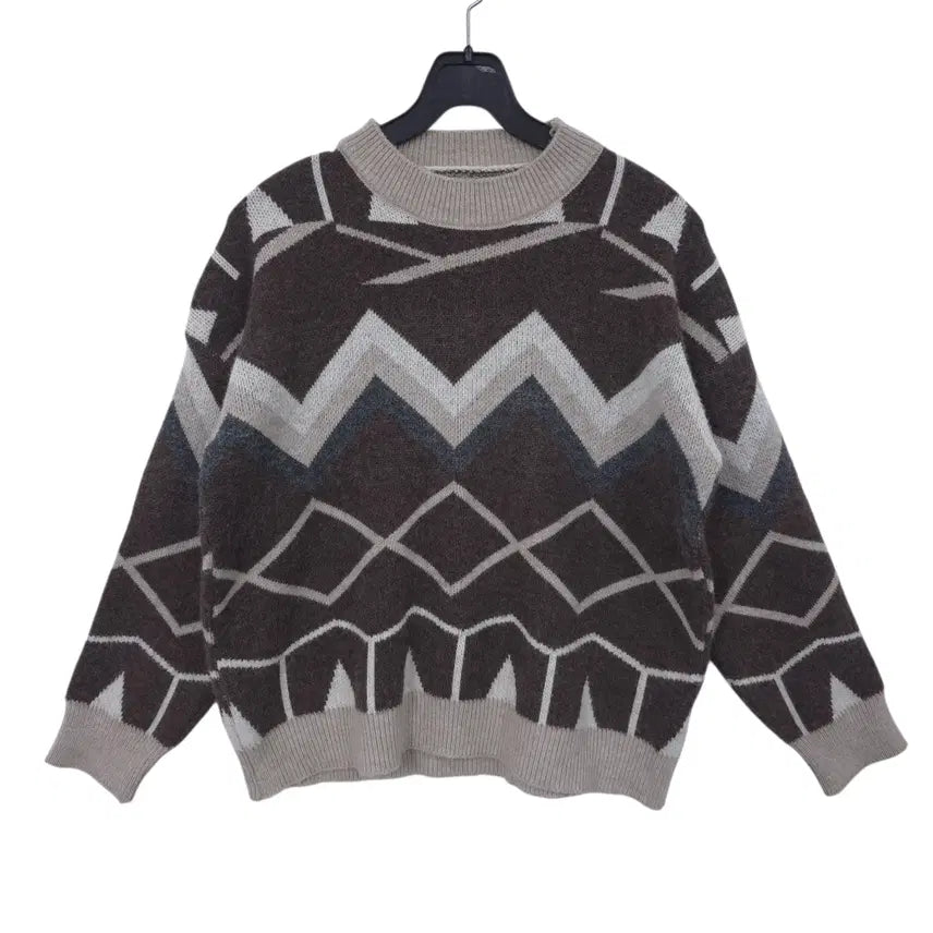 [BUNJANG] Nanning9 Aztec Knit Short T-shirt / 난닝구 여성 아즈텍 신축성 숏 니트 티셔츠 66