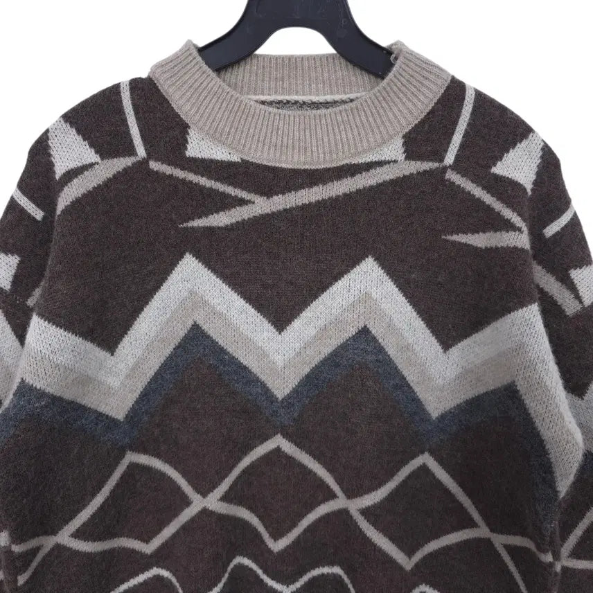 [BUNJANG] Nanning9 Aztec Knit Short T-shirt / 난닝구 여성 아즈텍 신축성 숏 니트 티셔츠 66