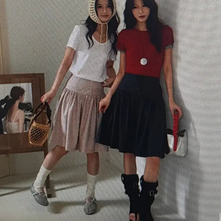 [BUNJANG] Retro Polka Dot Skirt / (해외배송) 레트로 도트무늬 스커트